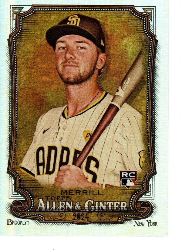 Allen & Ginter 2024 Silver Portrait #275 Jackson Merrill, San Diego Padres (RC)