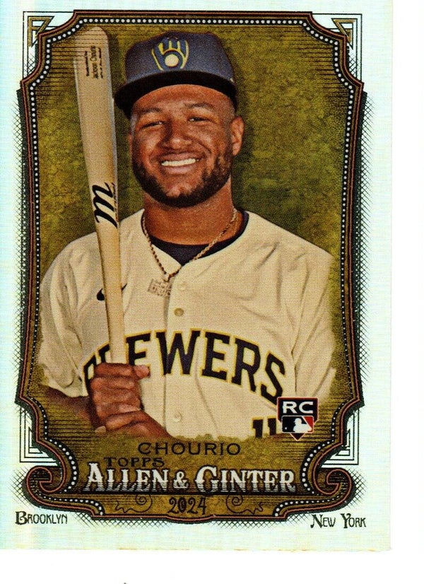 Allen & Ginter 2024 Silver Portrait #276 Jackson Chourio, Milwaukee Brewers RC