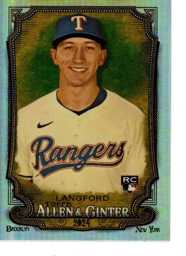 Allen & Ginter 2024 Chrome Refractor #278 Wyatt Langford, Texas Rangers RC