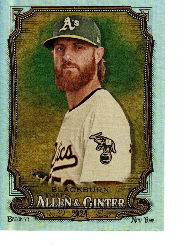 Allen & Ginter 2024 Silver Portrait #308 Paul Blackburn, Oakland Athletics SP