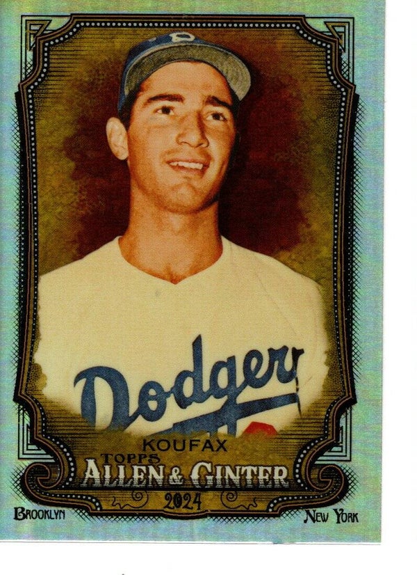 Allen & Ginter 2024 Chrome Refractor #312 Sandy Koufax, Brooklyn Dodgers SP