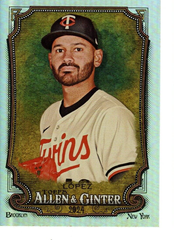 Allen & Ginter 2024 Silver Portrait #321 Pablo López, Minnesota Twins SP