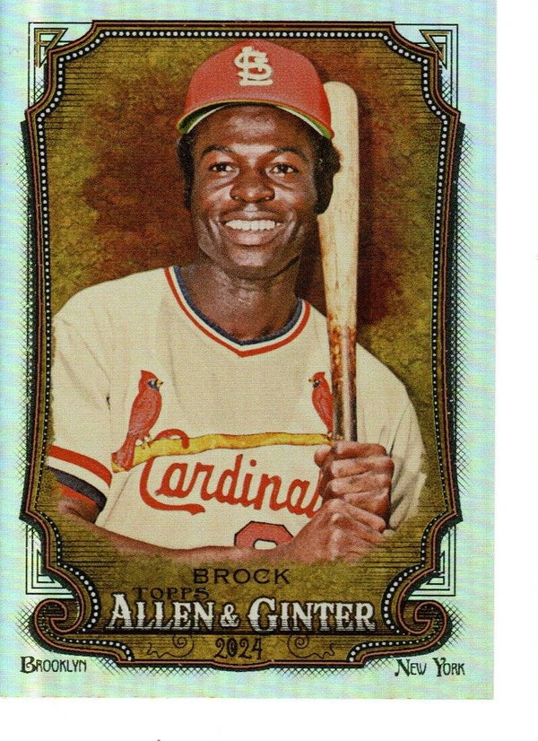 Allen & Ginter 2024 Silver Portrait #331 Lou Brock, St. Louis Cardinals SP