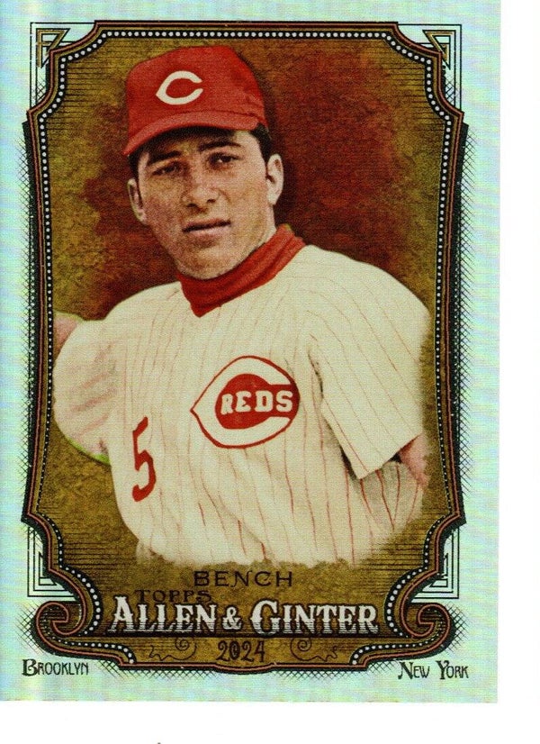 Allen & Ginter 2024 Silver Portrait #350 Johnny Bench, Cincinnati Reds SP
