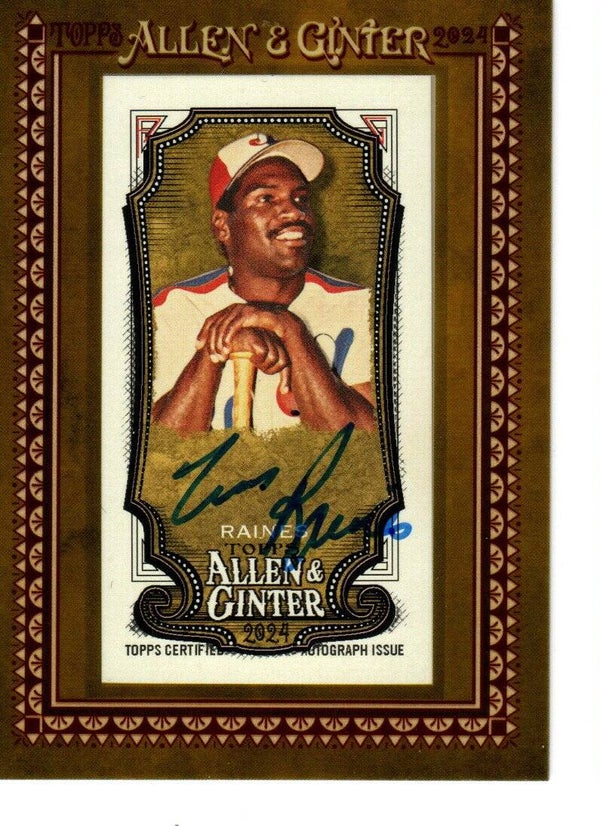 Allen & Ginter 2024 Autographed Framed Mini #MA-TR Tim Raines Montréal Expos