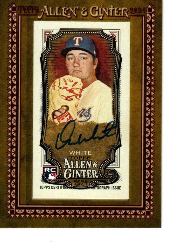 Allen & Ginter 2024 Autographed Framed Mini #MA-OW Owen White Texas Rangers RC