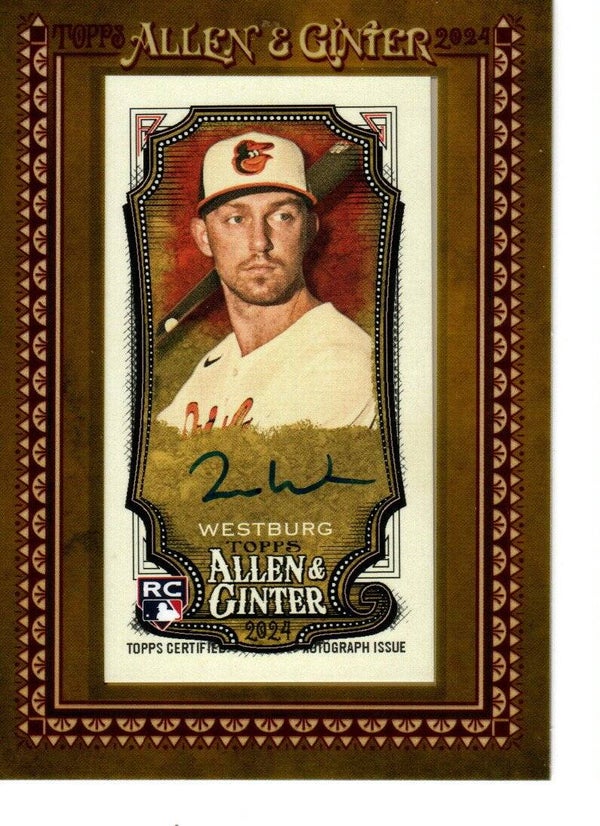Allen & Ginter 2024 Autographed Framed Mini #MA-JW Jordan Westburg Baltimore Orioles RC