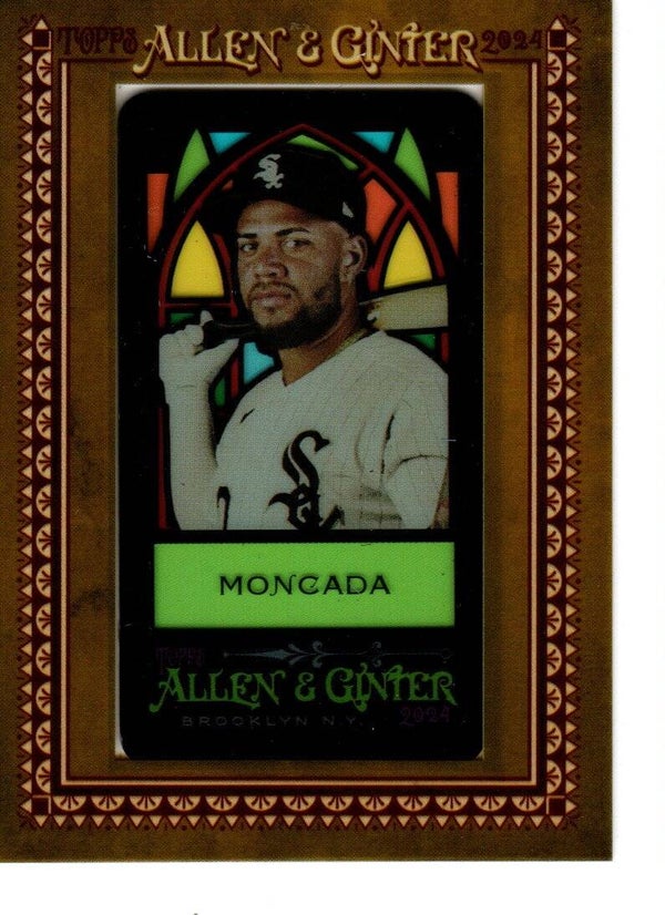 Allen & Ginter 2024 Framed Mini Stained Glass #61 Yoán Moncada Chicago White Sox