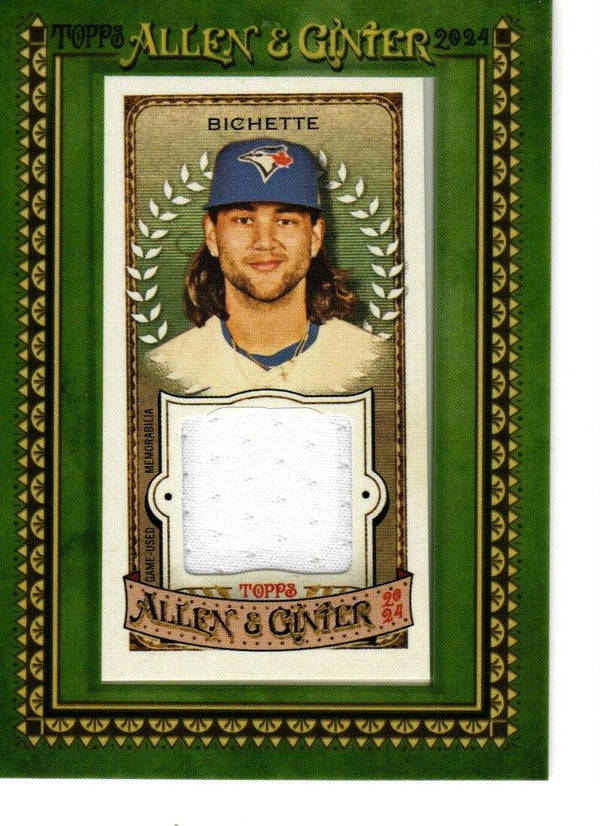 Allen & Ginter 2024 Framed Mini Relic #MFR-BB Bo Bichette Toronto Blue Jays