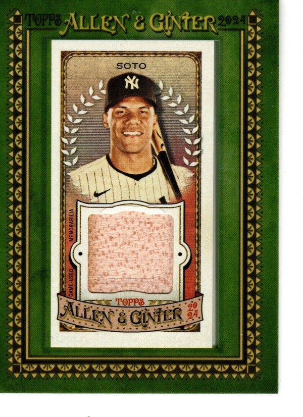 Allen & Ginter 2024 Framed Mini Relic #MFR-JS Juan Soto New York Yankees