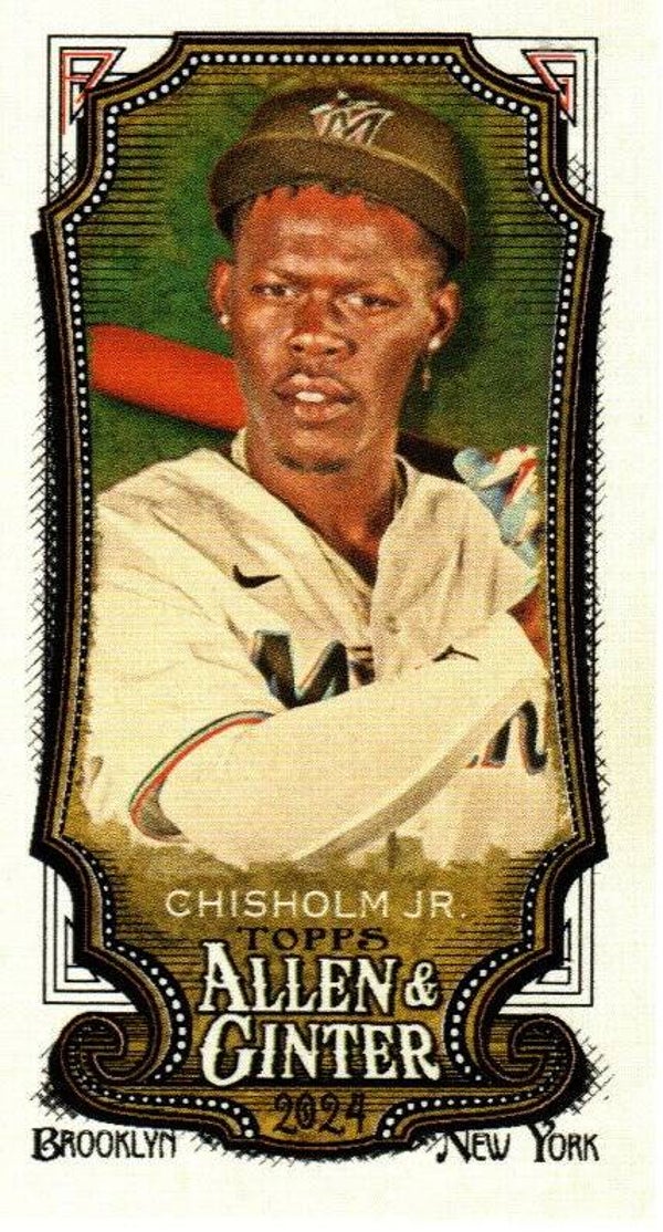 Allen & Ginter 2024 Mini A&G Back #13 Jazz Chisholm Jr. Miami Marlins