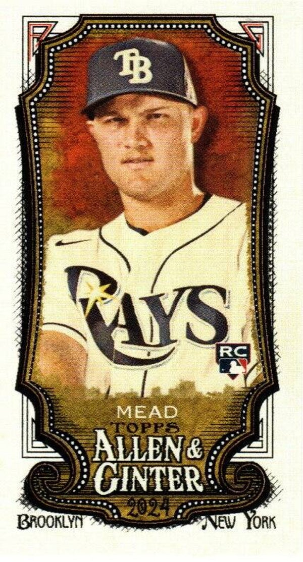 Allen & Ginter 2024 Mini #14 Curtis Mead Tampa Bay Rays RC