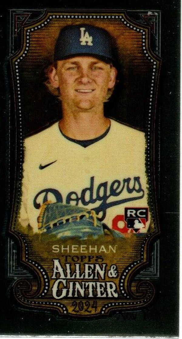 Allen & Ginter 2024 Mini Chrome #19 Emmet Sheehan Los Angeles Dodgers RC
