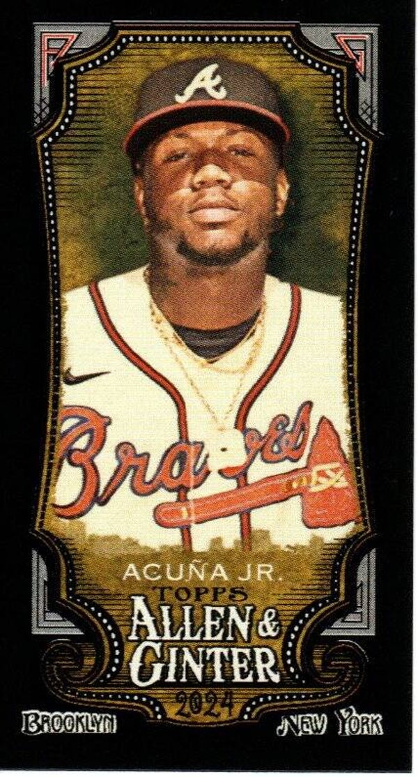 Allen & Ginter 2024 Mini Black Border #20 Ronald Acuña Jr. Atlanta Braves