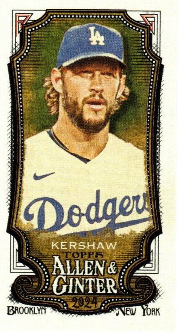 Allen & Ginter 2024 Mini A&G Back #52 Clayton Kershaw Los Angeles Dodgers
