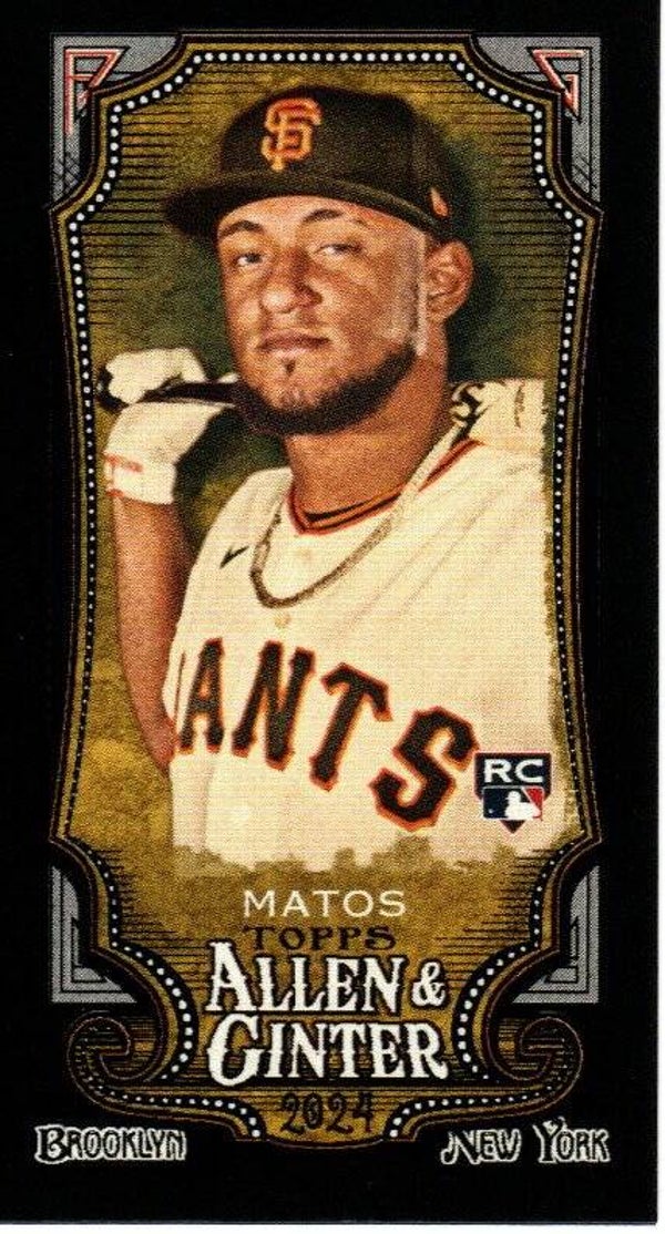 Allen & Ginter 2024 Mini Black Border #59 Luis Matos San Francisco Giants RC