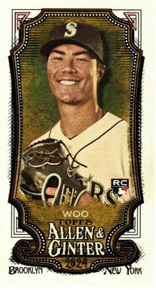Allen & Ginter 2024 Mini #78 Bryan Woo Seattle Mariners RC