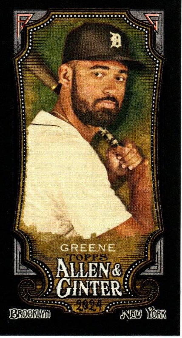 Allen & Ginter 2024 Mini Black Border #89 Riley Greene Detroit Tigers