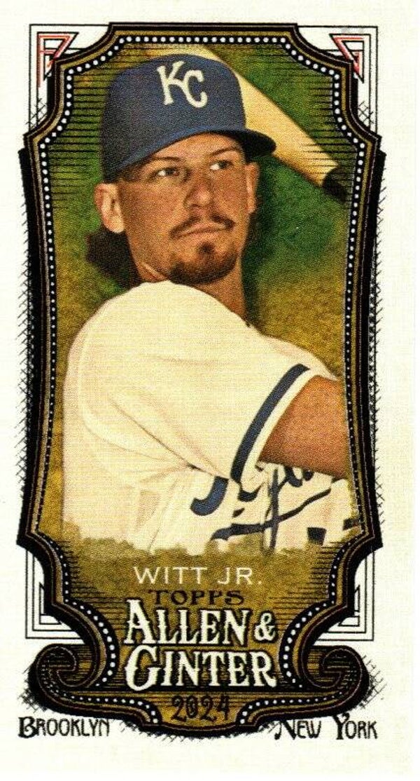 Allen & Ginter 2024 Mini A&G Back #100 Bobby Witt Jr. Kansas City Royals