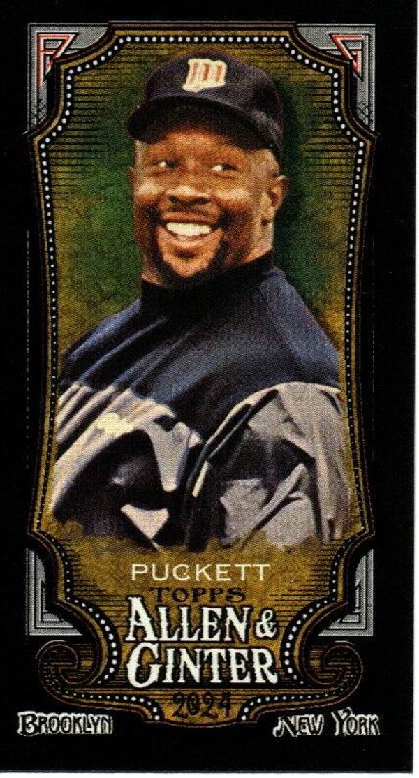 Allen & Ginter 2024 Mini Black Border #153 Kirby Puckett Minnesota Twins