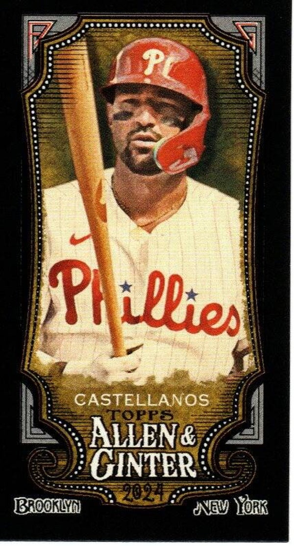 Allen & Ginter 2024 Mini Black Border #155 Nick Castellanos Philadelphia Phillies