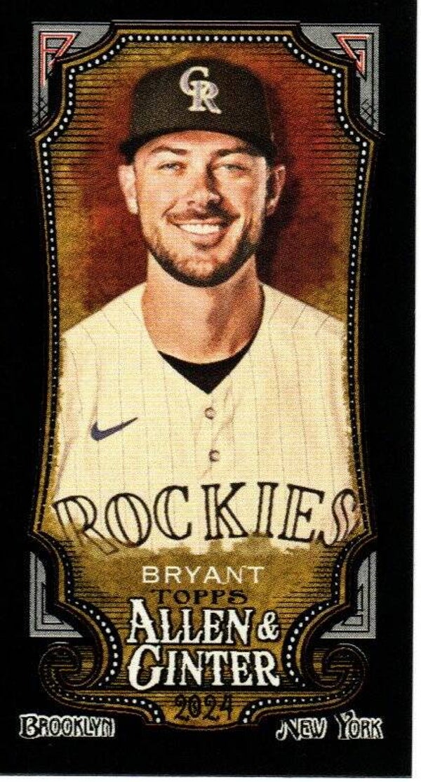 Allen & Ginter 2024 Mini Black Border #183 Kris Bryant Colorado Rockies