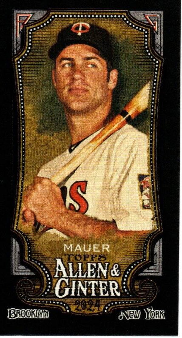 Allen & Ginter 2024 Mini Black Border #190 Joe Mauer Minnesota Twins