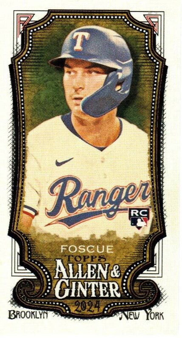 Allen & Ginter 2024 Mini #253 Justin Foscue Texas Rangers RC
