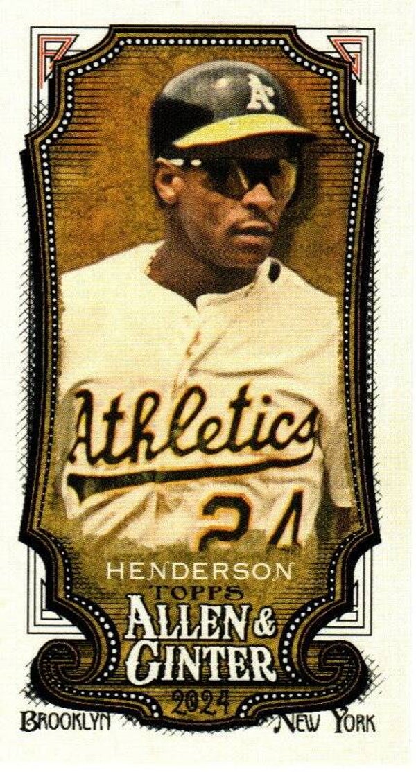 Allen & Ginter 2024 Mini A&G Back #256 Rickey Henderson Oakland Athletics