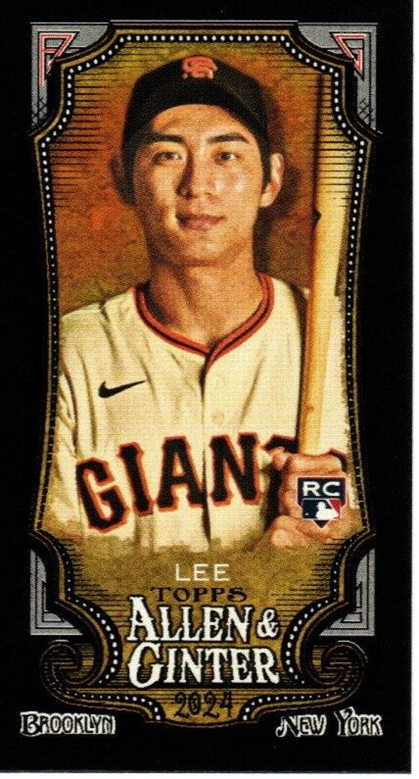 Allen & Ginter 2024 Mini Black Border #269 Jung Hoo Lee San Francisco Giants RC