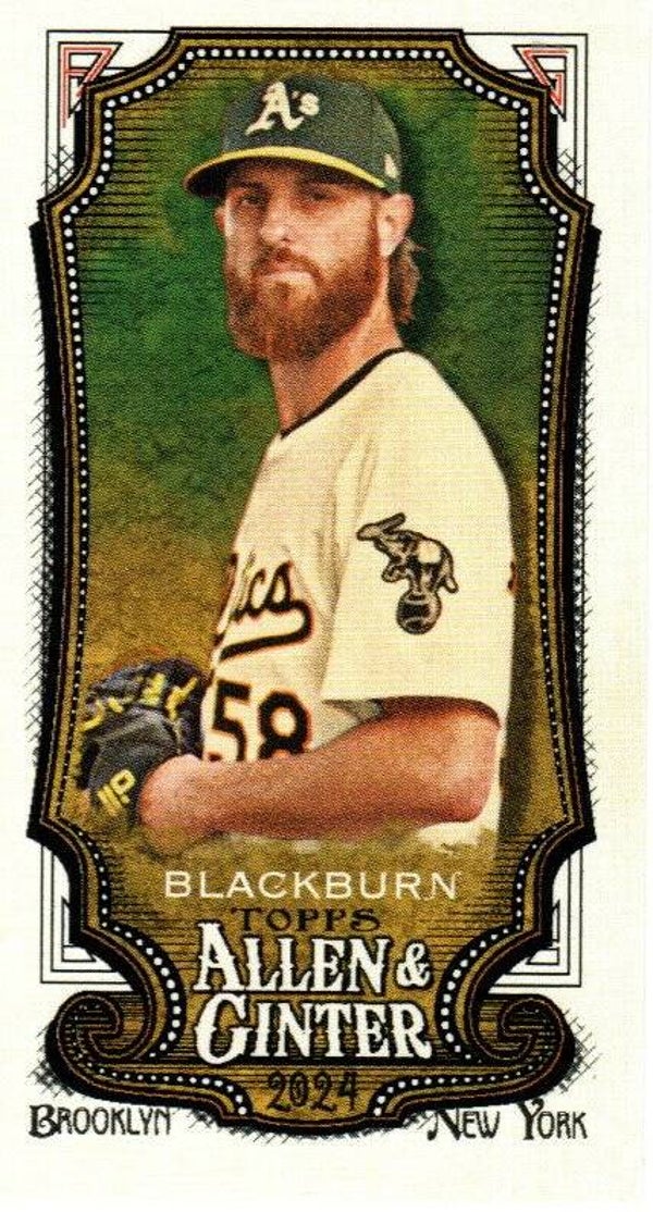 Allen & Ginter 2024 Mini SP #308 Paul Blackburn Oakland Athletics