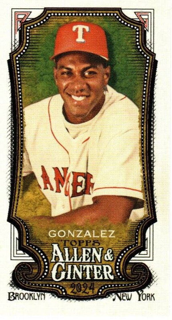 Allen & Ginter 2024 Mini SP #311 Juan Gonzalez Texas Rangers