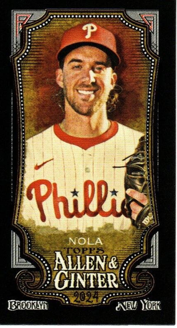 Allen & Ginter 2024 Mini SP Black Border #334 Aaron Nola Philadelphia Phillies