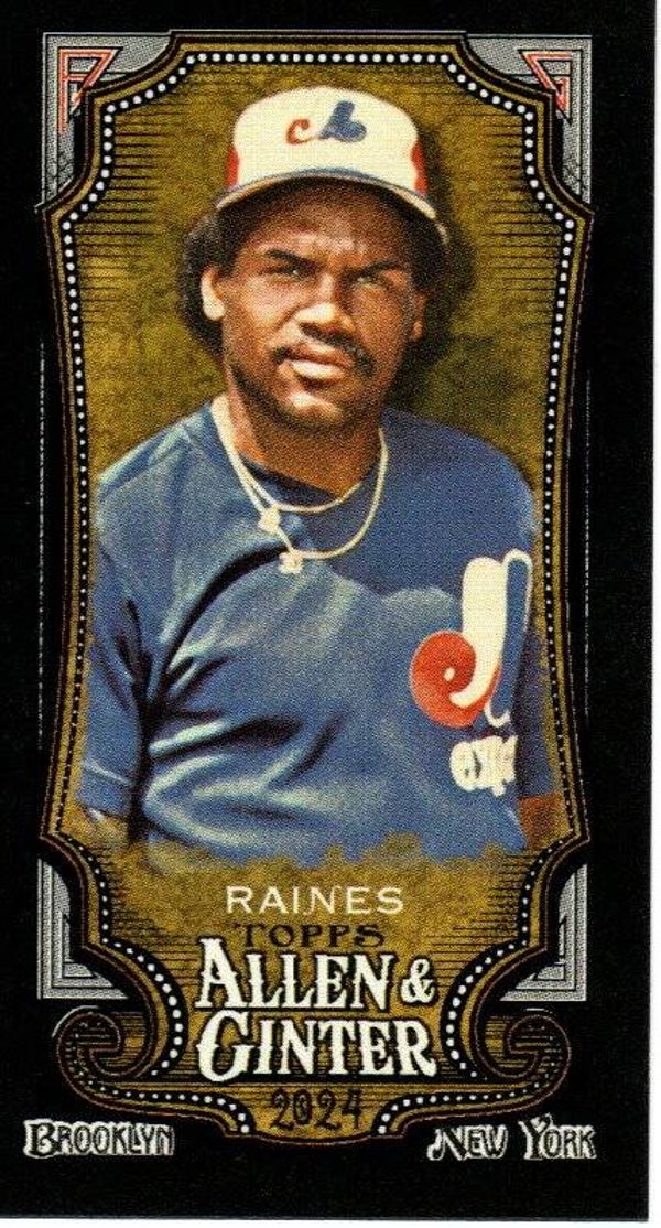 Allen & Ginter 2024 Mini SP Black Border #336 Tim Raines Montréal Expos