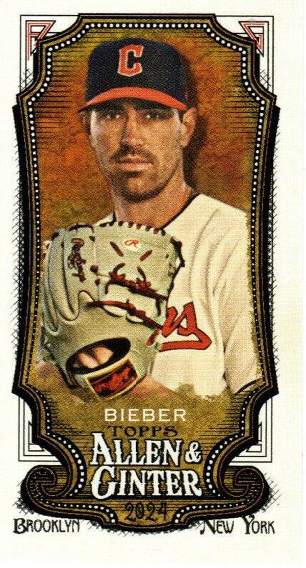 Allen & Ginter 2024 Mini SP #341 Shane Bieber Cleveland Guardians