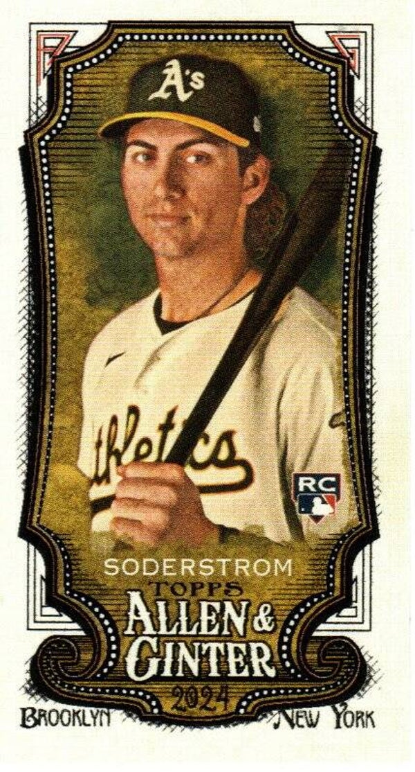 Allen & Ginter 2024 Mini A&G Back NO NUMBER #35 Tyler Soderstrom Oakland A's RC