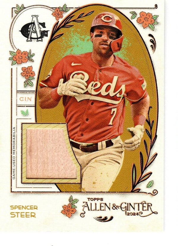 Allen & Ginter 2024 Relics #AGR-SST Spencer Steer, Cincinnati Reds