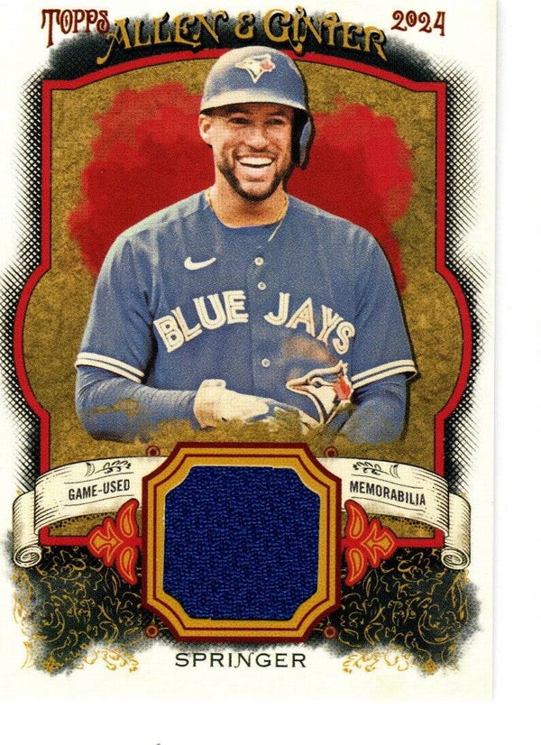Allen & Ginter 2024 Relics #AGR-GSP George Springer, Toronto Blue Jays