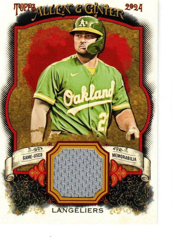 Allen & Ginter 2024 Relics #AGR-SL Shea Langeliers, Oakland Athletics