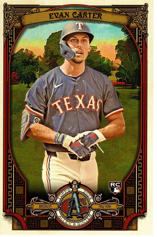 Allen & Ginter 2024 Cabinet Boxloader #AGBL-4 Evan Carter, Texas Rangers RC