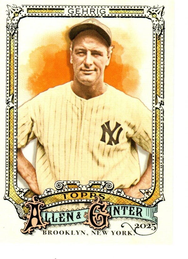 Allen & Ginter 2025 #6 Lou Gehrig, New York Yankees