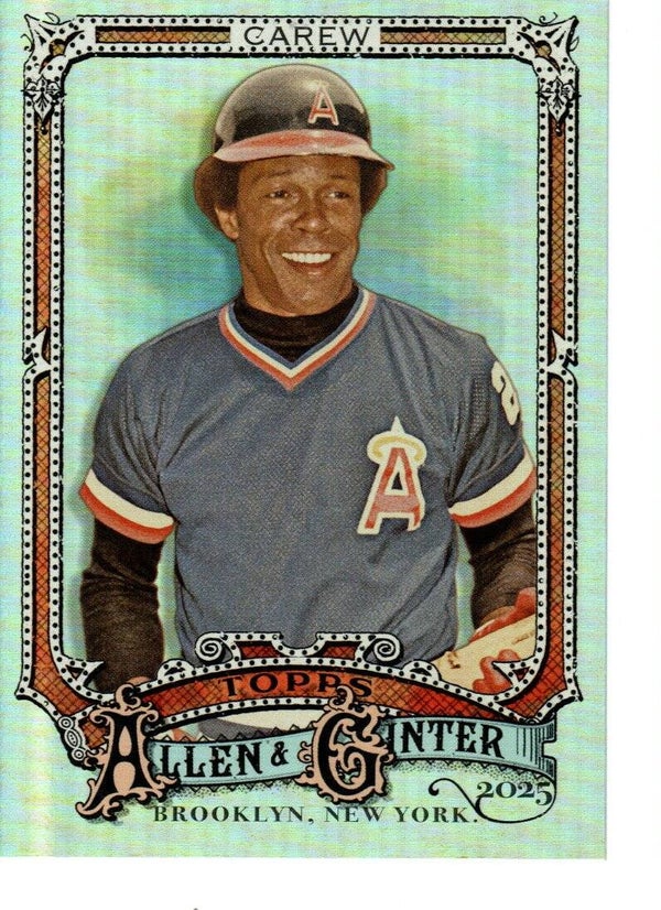 Allen & Ginter 2025 Silver Portrait #16 Rod Carew, California Angels