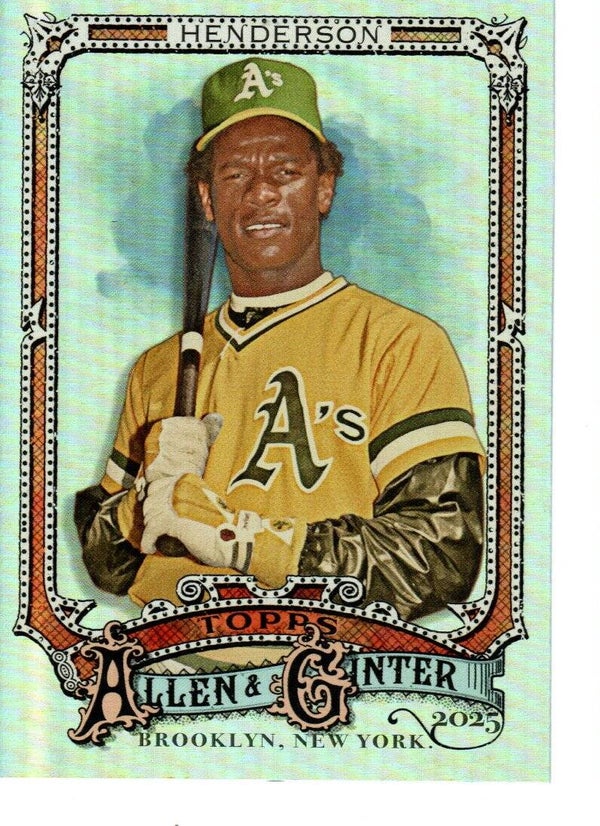Allen & Ginter 2025 Silver Portrait #25 Rickey Henderson, Oakland Athletics