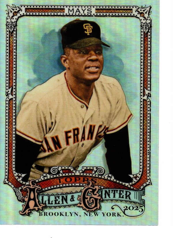 Allen & Ginter 2025 Chrome Refractor #30 Willie Mays, San Francisco Giants