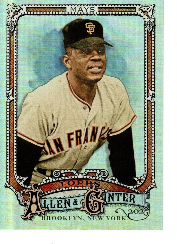 Allen & Ginter 2025 Silver Portrait #30 Willie Mays, San Francisco Giants