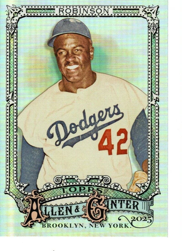 Allen & Ginter 2025 Silver Portrait #31 Jackie Robinson, Brooklyn Dodgers