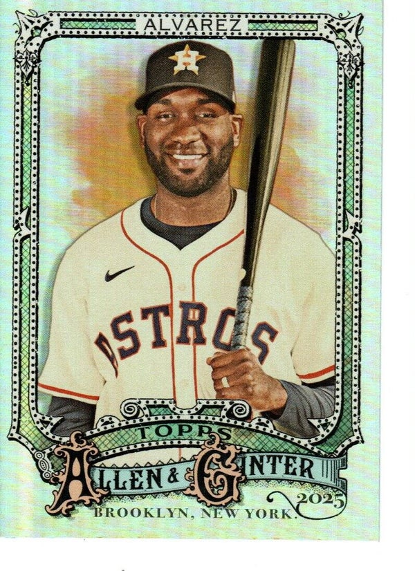Allen & Ginter 2025 Silver Portrait #32 Yordan Alvarez, Houston Astros