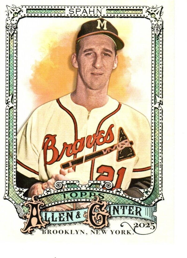Allen & Ginter 2025 #33 Warren Spahn, Milwaukee Braves