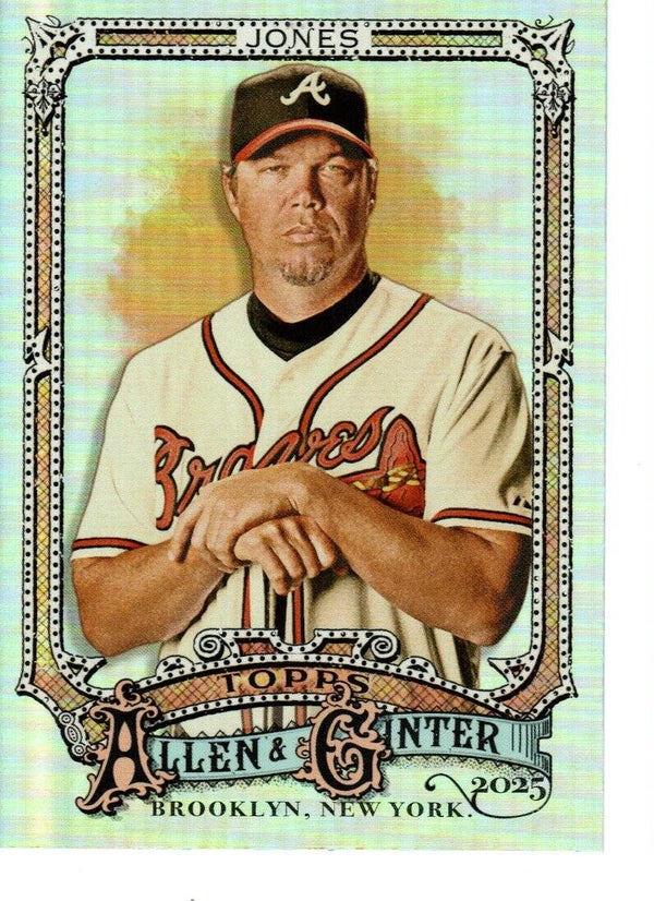Allen & Ginter 2025 Silver Portrait #36 Chipper Jones, Atlanta Braves