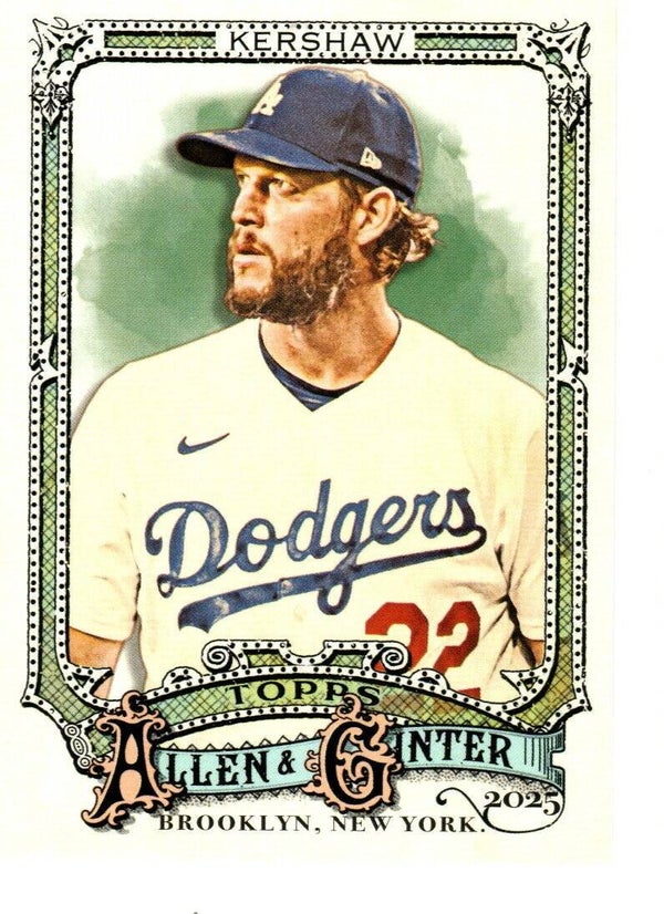 Allen & Ginter 2025 #37 Clayton Kershaw, Los Angeles Dodgers
